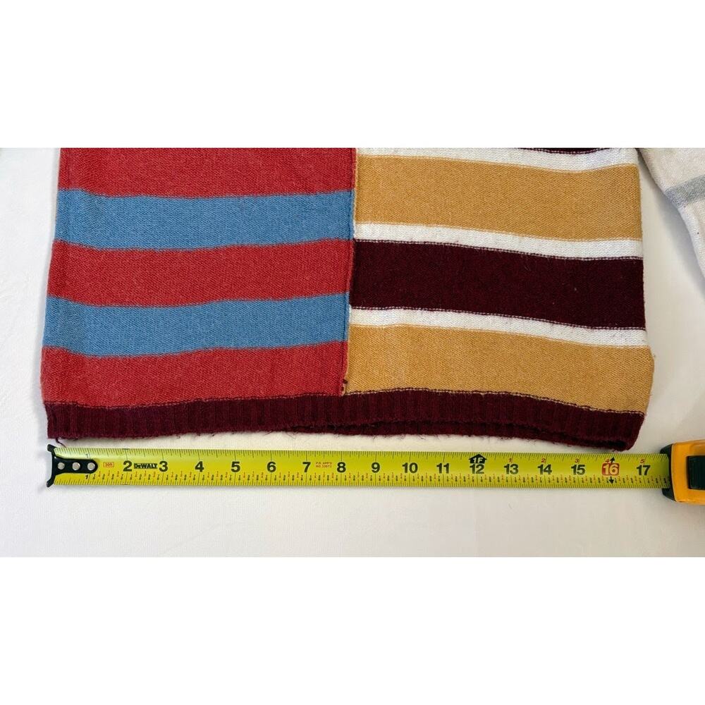 American Eagle Patchwork Striped Sweater, Women M - image 5